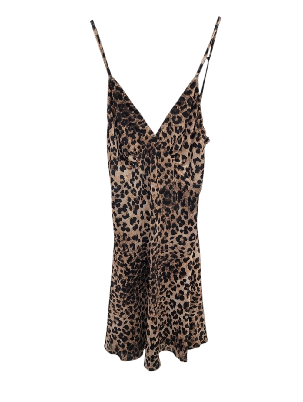 NWT Pull&Bear Brown Leopard Print Slip Dress - Picture 7 of 13